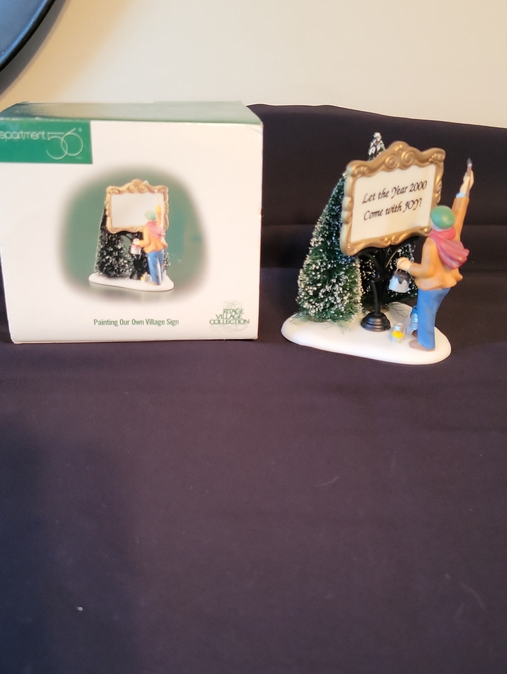 Department 56 Painting Our Own Village Sign Figurine Accessory